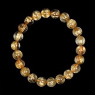 【正佳珠寶】金鈦晶 超頂級順絲金鈦 8.4-8.8mm 金鈦晶手珠
