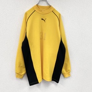 PUMA運動衫/訓練衫、比賽服、制服、插肩袖、黃色、古著。