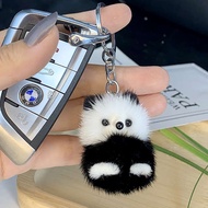 ezlink charm ez link charm Genuine Cute Super Cute Mink Hair Mini Fur Little Panda Pendant Bag Mobile Phone Hanging Car Keychain