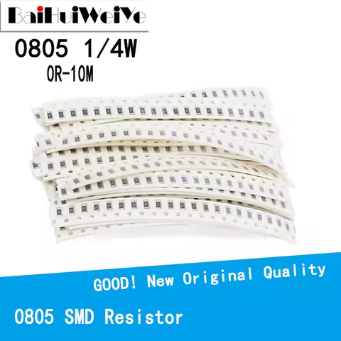 100PCS/LOTE 0805 SMD Resistor 0R-10M 1/4W 0 1 10 100 150 220 330 ohm 1K 2.2K 10K 100K 0R 1R 10R 100R