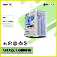 ♀ ♠ ◙ EasyPC| Keytech Cuirass MAtx pc case|  Tempered Glass| Black and White