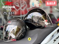 หมวกกันน็อคเปิดหน้า ครึ่งใบ ZEUS ZS-631| Urban Fighter  แว่น 2 ชั่น แถมฟรีสปอยเลอร์แต่ง