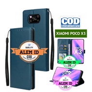 Case Flip Buku Untuk  XIAOMI POCO X3 NFC/ X3 PRO/POCO X3 Wallet Case Kulit - Casing Dompet Case Wallet Leather Flip Case Case Casing Hp Leather Dompet Kulit Flip Cover
