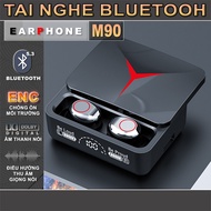 Tai Nghe Bluetooth | M90 PRO V5.3 | ENS TWS Bluetooth 5.3 - Âm Thanh Vòm 9D Chống Ồn Môi Trường Thu