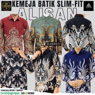 (kemeja alisan) kemeja alisan batik lengan panjang slimfit