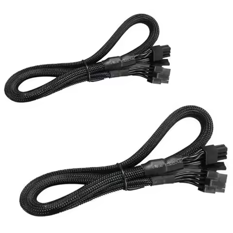 2 Pack 8 PIN TO 8 Pin (6+2) PCIE VGA Supply Cable Flex For EVGA Supernova 650 750 850 1000 1600 2000