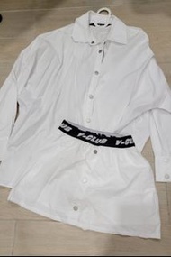 Yuyu active 白色襯衫+短褲群 套裝 set S號 全新