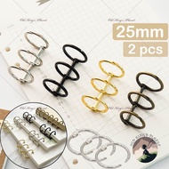 3 Rings Metal Loose Leaf Book Binder Hinged Rings Metal Ring A5 A6 A7 NoteBook resin mold 装订圈 三环活页圈 