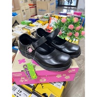 Girls' School Shoes Black Leather CARE BEARS CHAPPY Model CB-888 Size 34-43 (N5)