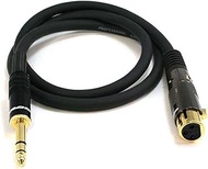 Monoprice 104768 3-Feet Premier Series XLR Female to 1/4-Inch TRS Male 16AWG Cable