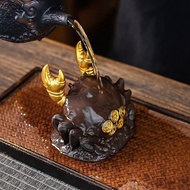Bafang Lai Cai Ancient Style Purple Sand Tea Pet Ornaments Lucky Crab Tea Table Decoration