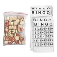 [uguuiya] Bingo Supplies Bingo Cards with 75 Bingo Numbers Chips Set for Family Friend Adults Toy