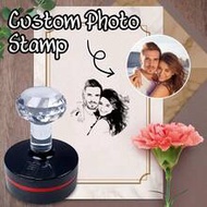 1/2 Custom Photo Round Stamp, Custom Photo/Face Wooden Rubber Stamp, Personalized Image Stamp, DIY C