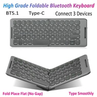 New Fold Folding Foldable Wireless Bluetooth Keyboard USB Type C for Windows Android ios for ipad co