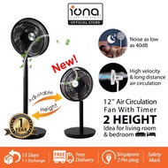 IONA 12 Inch Air Circulation Standing Fan | High Velocity Oscillating Table Desk Stand Fan With Timer - GLSF12T