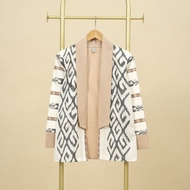 Sky Tiedye - Woven Cardigan A0485 Cream - M-L