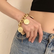 Women's Golden Thick Chain Bracelet Exaggerated Punk Bracelet