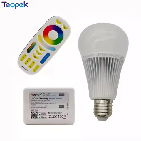 Miboxer E27 9W RGB+CCT 2 in 1 Smart LED Bulb FUT012 2.4G Wireless AC85-265V +4-Zone 2.4G RF Controll