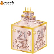 YANMIG Birthday Pull-Out Money Gift Box, 16th/18th  Party Money Roll Gift Box, Interactive Design wi