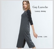 ชุดเดรส Guy Laroche Luxury Dress ชุดเดรสแต่งผ้าลูกไม้ ที่แขน ทรงหลวม สวมใส่สบาย (GZT8BL)