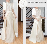 MODERN FILIPINIANA CROP TOP BARONG FOR WOMEN