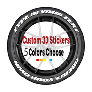 Car Sticker Tire Wheel Sticker Car Motorcycle Sticker Decal Custom 3D Letter English