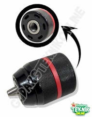 Kepala Bor Keyless 10mm 13mm 3/8" 1/2" HASSTON 0383-001 0383-002 Kepala Cordless Baterai Body Bodi B