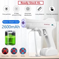 Disinfection Spray Gun 800ML Wireless Rechargeable Blue Light Nano Atomizer Fogging Sterilize Disinfectant Spray