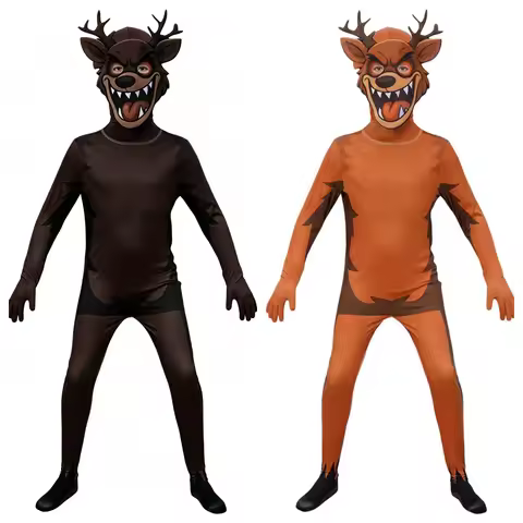Bodysuit Hot 99 Nights in The Forest Deer Costume Owl Cosplay Outfit Halloween Costume for Kid Night