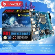 Genuine Motherboard T-WOLF H81 (VGA + HDMI -Lan1000M -SSD M.2 PCIe Standard)