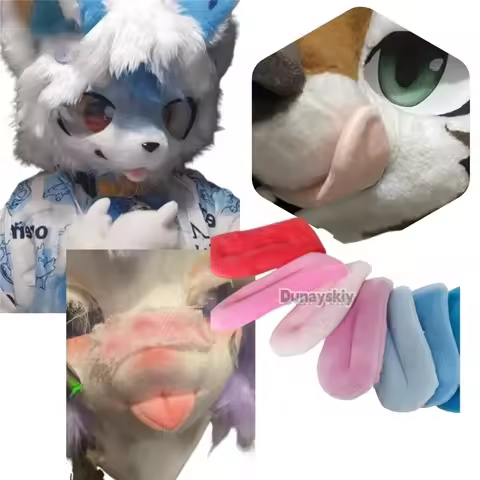 Fursuit Tongue Costume For Girls Tongue Magnetic Fursuit Furry Kig Department Plush Multicolor Furry