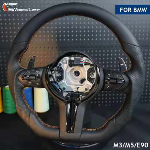 Interior Upgrade M Sports Leather Steering Wheel for Flat Bottom BMW F30 F32 F33 F20 F22 F25 F10 F01