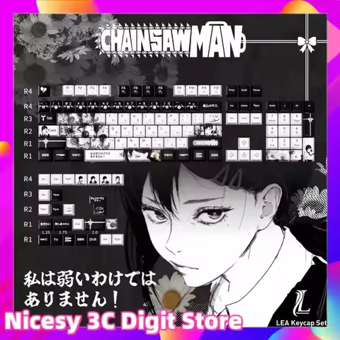 Higashiyama Kobeni Japanese Anime Keycaps Cherry Profile 129 Keys PBT Custom Mechanical Keyboard Cut