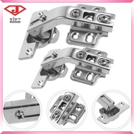 2 Pcs 135 Degree Cabinet Hinge Repair Plate Shaped Soft Close Hinges Hidden Invisible Stainless Steel Kitchen Door Cupboard yuanjingyouzhang