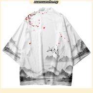 Anime Demon Slayer Kimono Zenitsu Tanjirou Cosplay Haori Tops Cardigan Casual Graphic Outerwear