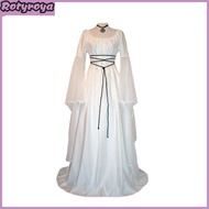 Halloween Renaissance Witch Dress for Women Gothic Victorian Dress Long Bell Sleeve Medieval Costume