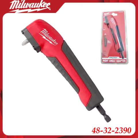 Milwaukee 48-32-2390 Right Angle Adapter, Red/Black Compact Design, 90-Degree Bit Holder for Drillin