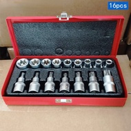 ชุดบล็อก บล็อกลม บล็อกที บล็อกH 10ชิ้น ขนาด1/2 T30 T40 T45 T50 T55 T60 T70 T80 T90 T100