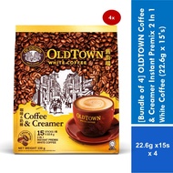 [Bundle of 4] OLDTOWN Coffee & Creamer Instant Premix 2 In 1 White Coffee (22.6g x 15's)