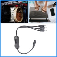 KOK 5 5x2 1mm DC5521 Y Splitter Power Cable Female to Three Male Extension Cord 37CM
