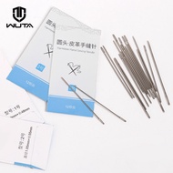 WUTA 12pcs Leathercraft Sewing Needles Large Eye Blunt Stitching Needle Harness Round-pointed Needle