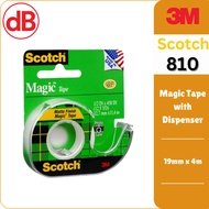 3M Scotch Tape - Magic Tape 810-D3 with Dispenser, 19mm x 4m