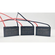 5pcs CBB61 Fan Capacitor 2uF 450V 2 Wire with 50 / 60Hz Frequency