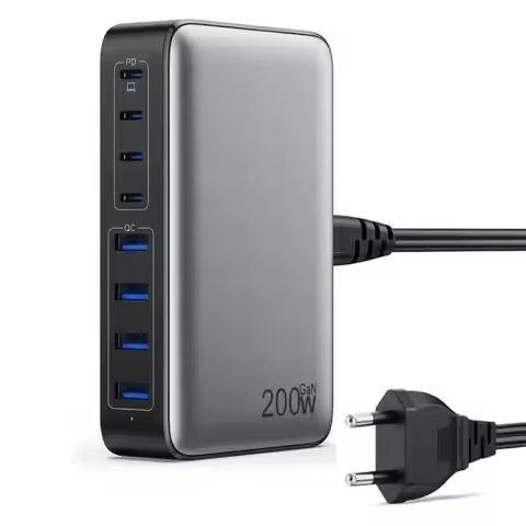 200W USB Type C Fast Charger Portable 100W Desktop Power Station Type-C Gan Charger For iPhone 16 15