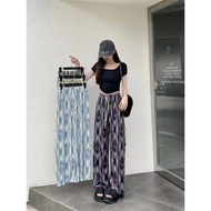 Lembut celana perempuan panjang wanita seluar loose casual black long pants women fashion high waist