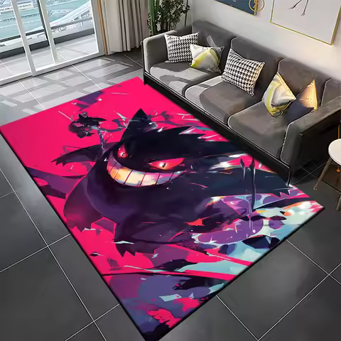 Pokemon Full Character horror gengar Pattern Carpets Bedroom Play Mat Rug Bedroom Carpet Livingroom