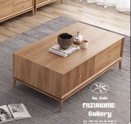 北美進口FAS級白蜡木北歐簡約型格日系輕奢現代清新風格茶几，雙櫃桶大容量茶几，一款高質素，純實木有型又非常實用的有型原木茶几
120x60x42cm
