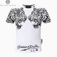 Hot-bán phong cách mới đường phố mặc tay ngắn PHILIPP PLEIN PP quần áo thoải mái áo phông Philip thư