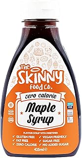 Skinny Food Co Sugar Free Maple Syrup 425ml - Zero Calorie Syrup for Breakfast, Snacks, Drinks & Des