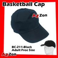 Azzon Black Nylon Sport Cap / Cap / Panel Cap / Baseball Cap / Sport Cap / BC-211 HAT 0044
